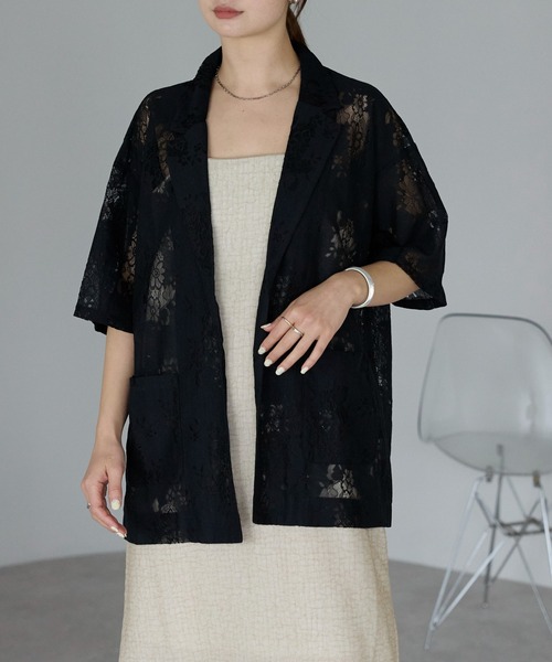 「r.」 テーラードジャケット フリー アイボリー レディース_画像9