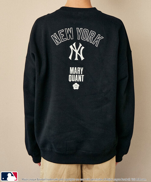 MLB × MARY QUANT/ ビックシルエット裏起毛スウェットパーカー セール】MLB × MARY QUANT/エムエルビー × マリークワント MLB×MARY