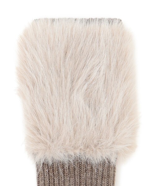 23区（ニジュウサンク） 手袋 フェイクファー ニット グローブ