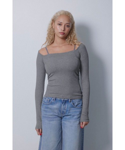 トップス ALEXIA STAM Wellness Square Neck Rib Top Wellness Square Neck Rib Top | ALEXIA STAM