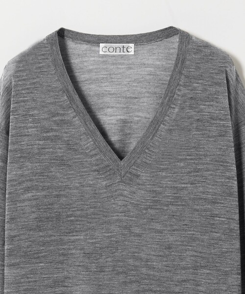 conte Vネックニット　グレー　新品タグ付き UNITED ARROWS｜<conte>ウール Vネックニット | Rakuten Fashion(楽天
