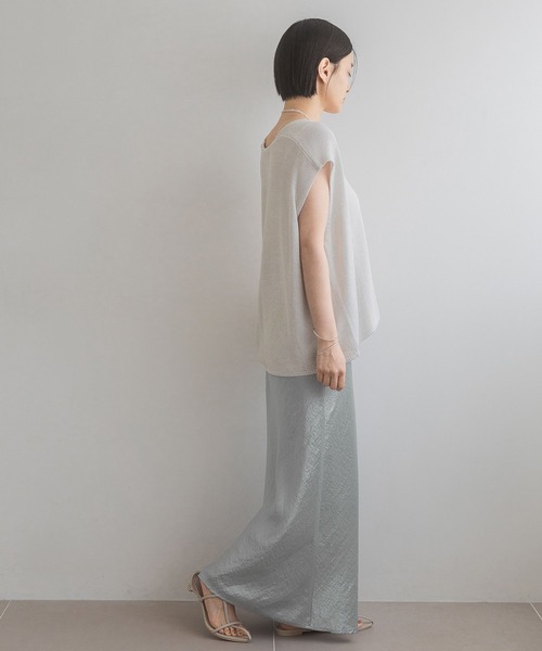 「A part by」 Vネックニット FREE ライトグレー レディース_画像5