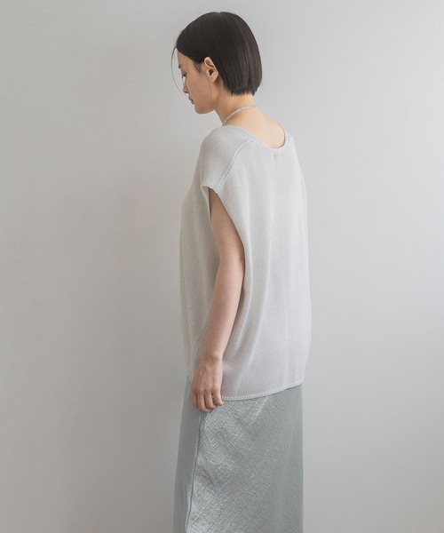 「A part by」 Vネックニット FREE ライトグレー レディース_画像7