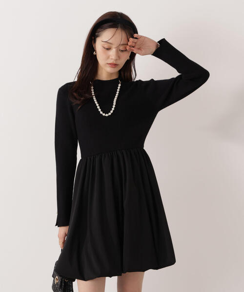 ■美品 HeRIN.CYE 2024AW バルーンニットワンピース PROPORTION BODY DRESSING ワンピース 「E」バルーンニットワンピース