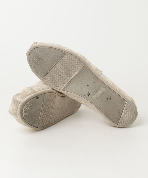 「TOMS」 花柄スリッポン 24cm ベージュ レディース_画像3