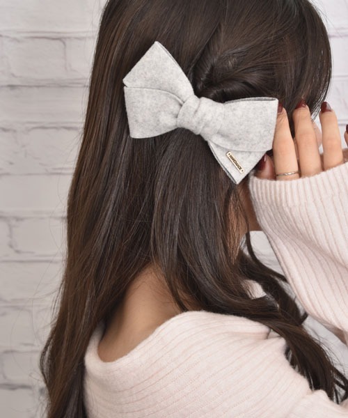 Mayree ヘアクリップ 「float」フェルト リボン デザイン バレッタ