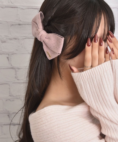 Mayree ヘアクリップ 「float」フェルト リボン デザイン バレッタ