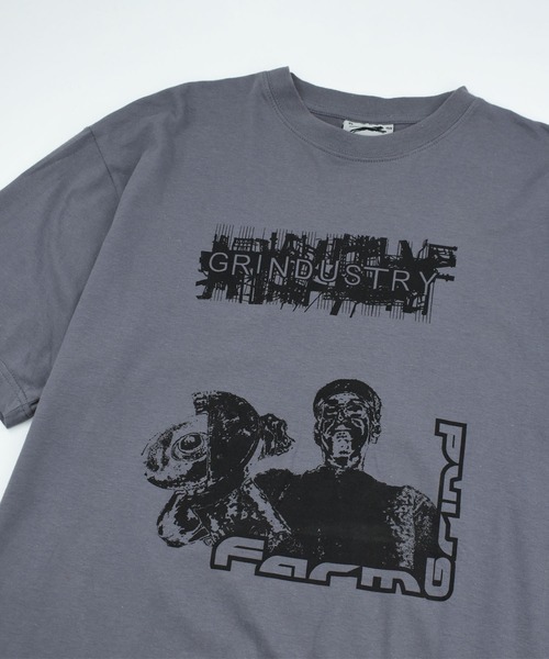 VINTAGE tシャツ 「USED」Slazenger “GRINDUSTRY” アート Tシャツ