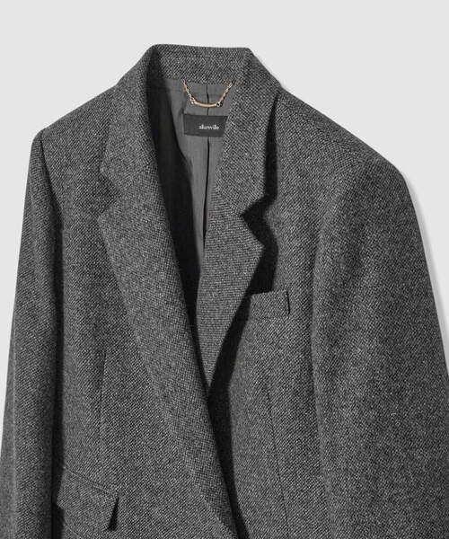 【allureville】ジャケット ダブルクロスノーカラーショートジャケット|allureville OFFICIAL SITE