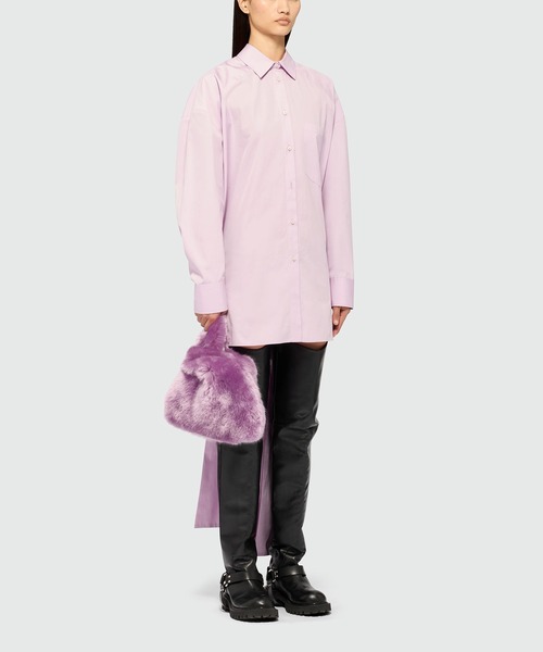 MSGM（エムエスジーエム） ハンドバッグ Faux Fur Mini Bag ー Lilac 
