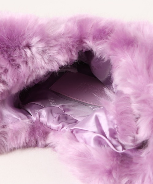 MSGM（エムエスジーエム） ハンドバッグ Faux Fur Mini Bag ー Lilac 