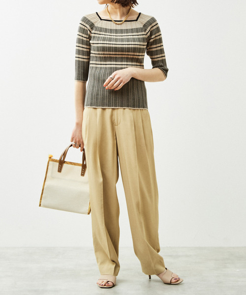 「martinique」 半袖ニット FREE ブラック レディース_画像2