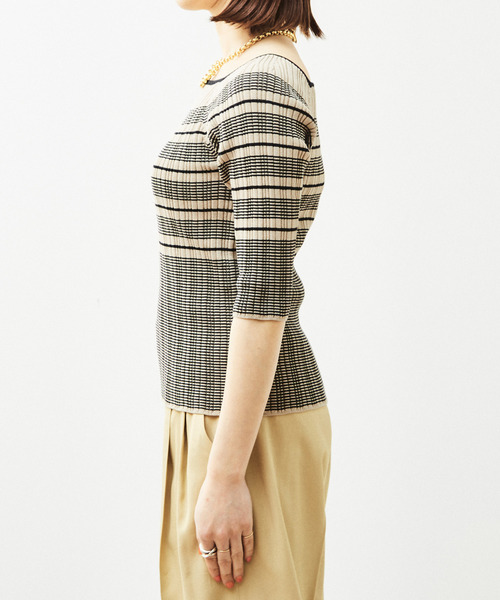 「martinique」 半袖ニット FREE ブラック レディース_画像5