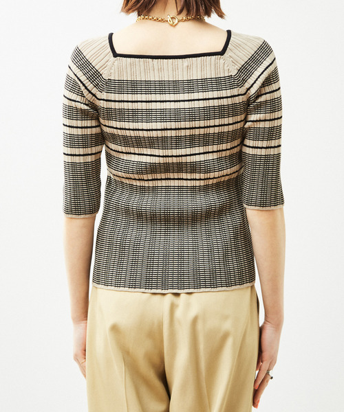 「martinique」 半袖ニット FREE ブラック レディース_画像6