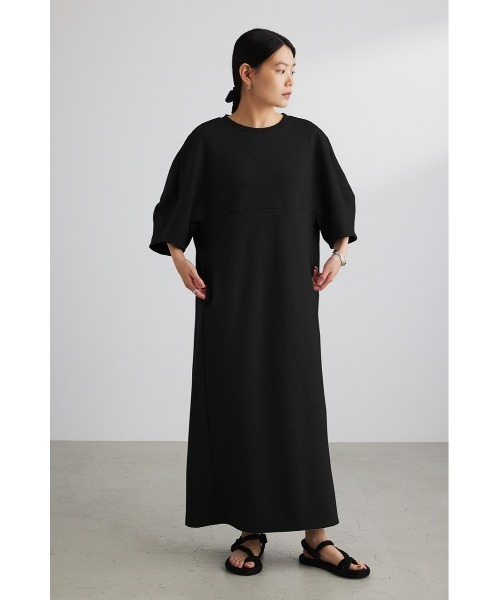 「STYLEMIXER」 7分袖ワンピース MEDIUM ブラック レディース_画像2