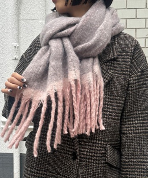 SEN TOKYO マフラー ストール バイカラーボリュームマフラー