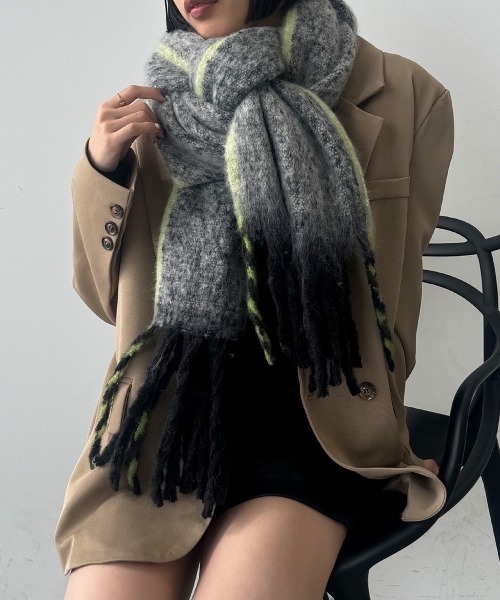 SEN TOKYO マフラー ストール バイカラーボリュームマフラー