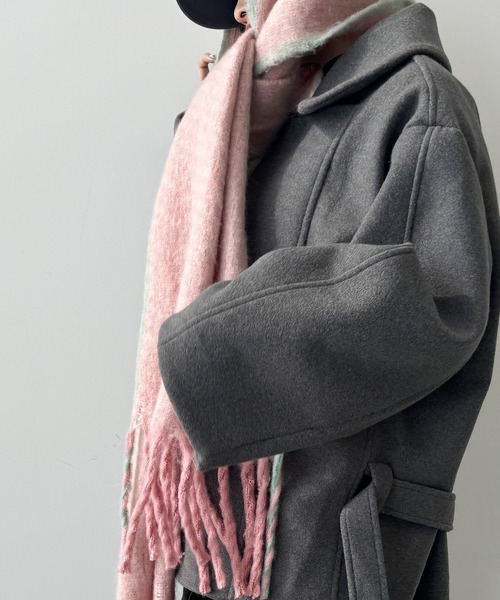 SEN TOKYO マフラー ストール バイカラーボリュームマフラー