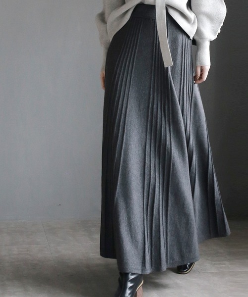 スカート プリーツニットロングスカート : ZOZOTOWN Yahoo!店 - 通販