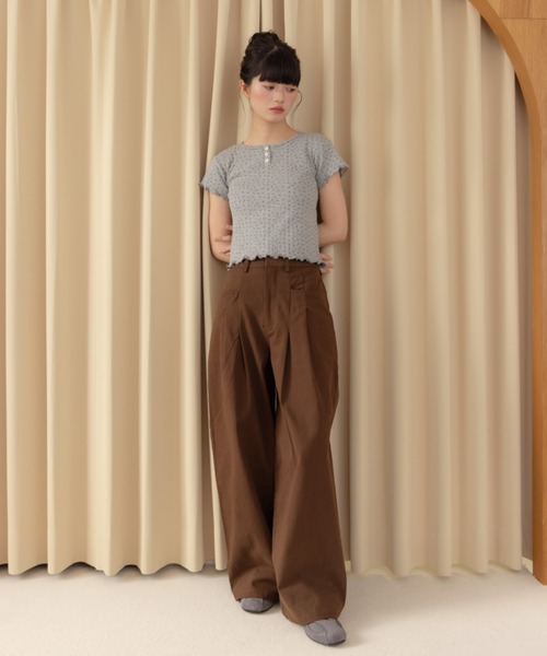 REMOON パンツ ツイル2タックワイドパンツ レディース : ZOZOTOWN