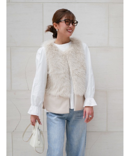 BeBeoD（ベベッド） コート アウター フェイクファーフェルト