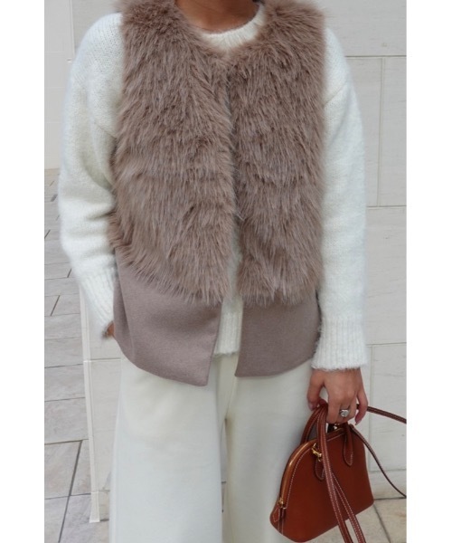 BeBeoD（ベベッド） コート アウター フェイクファーフェルト