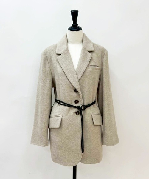NOELA（ノエラ） コート アウター ベルトセットウール混ジャコット