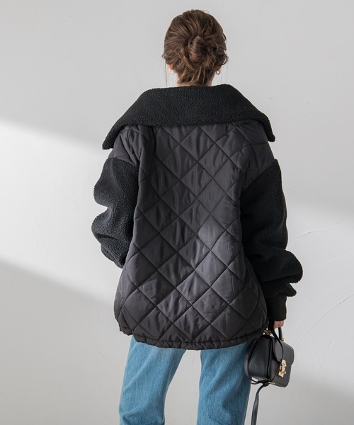 「VICKY」 キルティングブルゾン M ブラック レディース_画像4