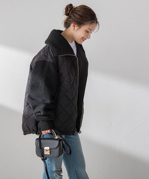 「VICKY」 キルティングブルゾン M ブラック レディース_画像5