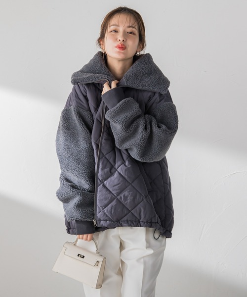 「VICKY」 キルティングブルゾン M ブラック レディース_画像9