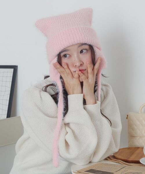 WEGO（ウィゴー） ニット帽 ニットキャップ WEGO/イヤーネコミミニット