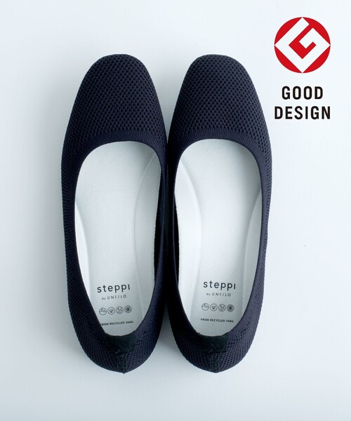 「UNFILO」 「steppi」バレエシューズ 7 ネイビー レディース_画像5