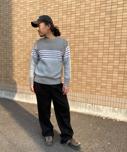 NO NEED（ノーニード） セーター ニット MIXパネルボーダーニット 