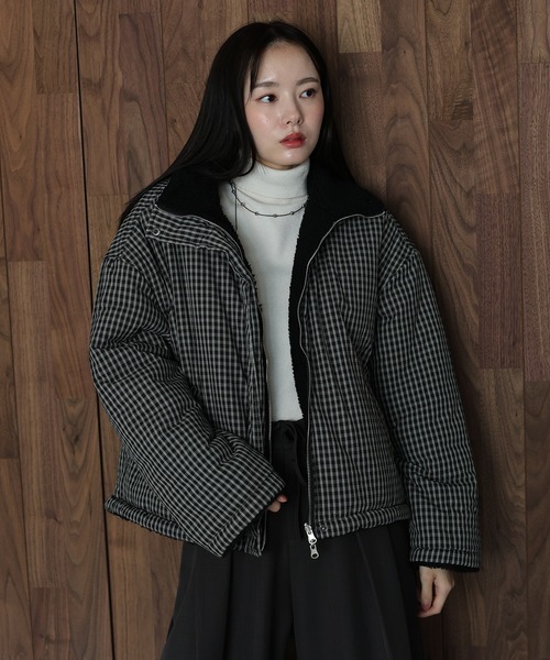 希少✨美品【バーバリーゴルフ】中綿ダウンジャケットブルゾン ブラック裏地チェック J by blue（ジェイバイブルー） ダウンコート ダウンジャケット 2WAY