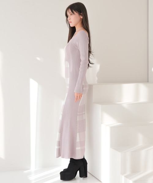 「LIPSERVICE」 ニットワンピース FREE ラベンダー レディース_画像5