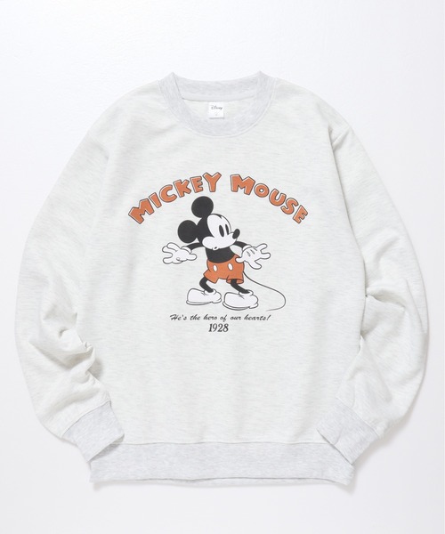 大人気完売商品　Disney ミッキー&amp;ミニ―/BIGトレーナー(ホワイト) Disney（ディズニー） トレーナー スウェット 「Disney/ディズニー