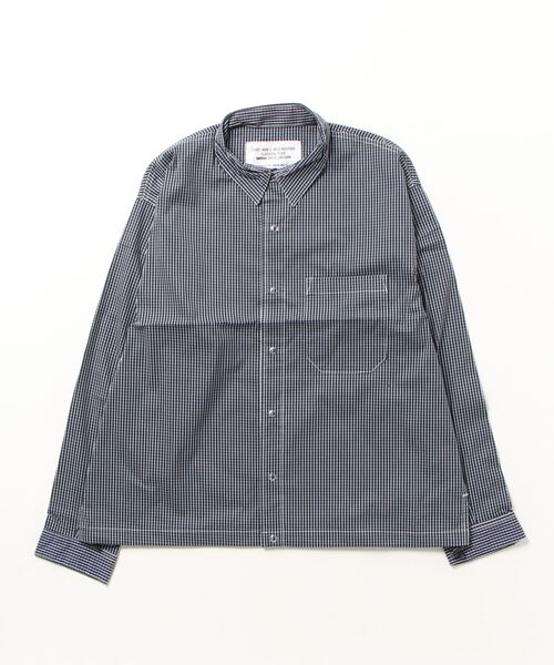 「HINSON」 長袖シャツ X-LARGE ネイビー メンズ_画像2