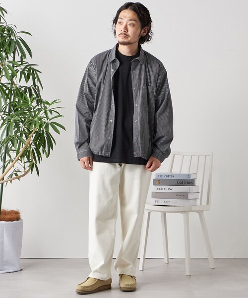 「HINSON」 長袖シャツ X-LARGE ネイビー メンズ_画像4