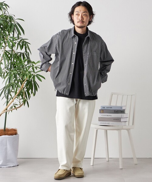 「HINSON」 長袖シャツ X-LARGE ネイビー メンズ_画像5