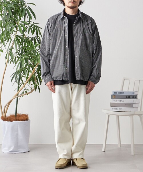 「HINSON」 長袖シャツ X-LARGE ネイビー メンズ_画像6
