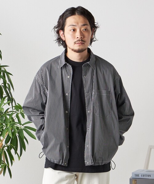 「HINSON」 長袖シャツ X-LARGE ネイビー メンズ_画像9