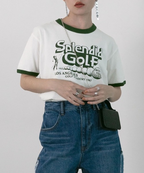 「GOOD ROCK SPEED」 半袖Tシャツ FREE グリーン レディース_画像7
