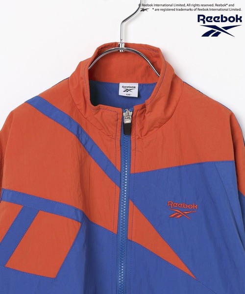  トラックジャケット　ブルー×オレンジ　Lサイズ Reebok（リーボック） ブルゾン アウター 「」別注トラックジャケット