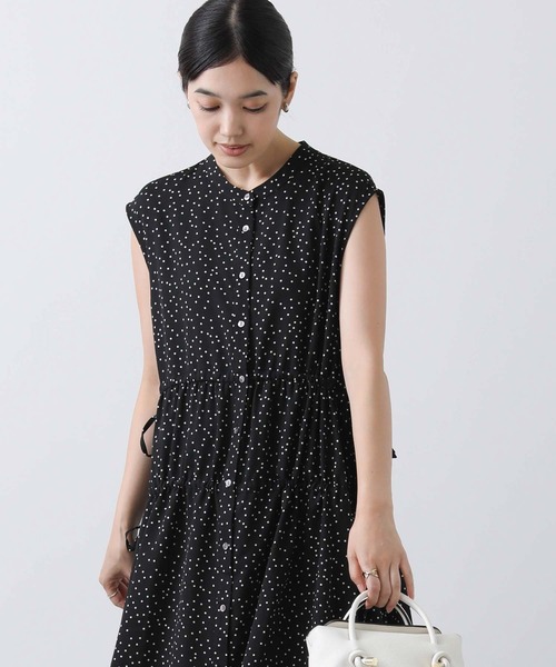 「Gready Brilliant」 「tomberduciel」半袖ワンピース 38 ブラック×ホワイト レディースの画像
