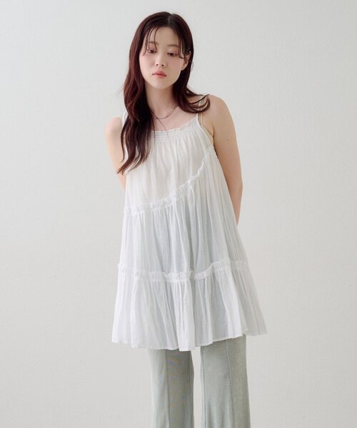 Kastane（カスタネ） チュニック 「WEB限定」インド綿ティアード