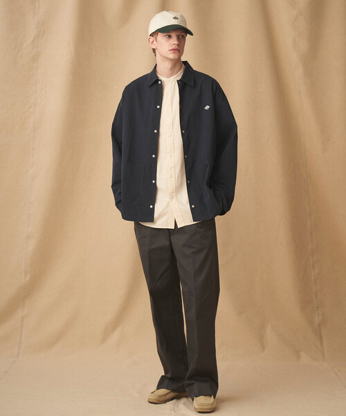 「DANTON」 長袖シャツ 38 ネイビー メンズ_画像2