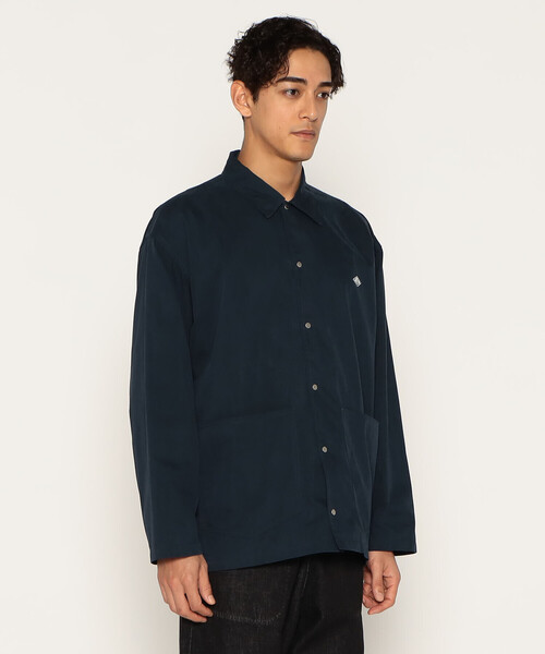 「DANTON」 長袖シャツ 38 ネイビー メンズ_画像4