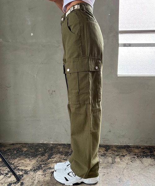「ROGER AND RAW」 カーゴパンツ MEDIUM カーキ レディース_画像8