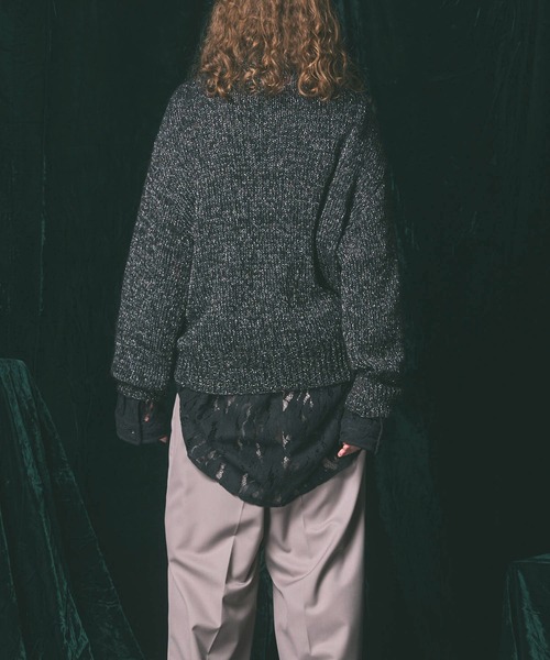 「MAISON SPECIAL」 長袖ニット 2 シルバー メンズ_画像2