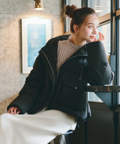 「JILL STUART」 ダウンジャケット MEDIUM ベージュ レディース_画像2